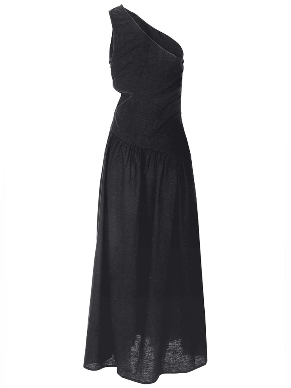 VENUS Black Linen Cutout Maxi Dress - Jet Black several sizes NWOT - Picture 16 of 16